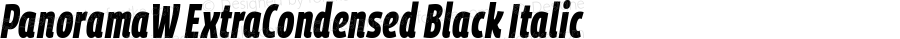 PanoramaW ExtraCondensed Black Italic