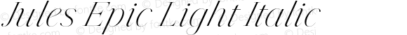 Jules Epic Light Italic