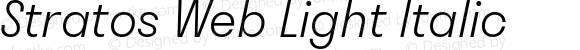 Stratos Web Light Italic