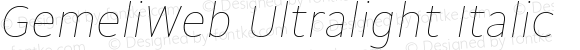 GemeliWeb Ultralight Italic