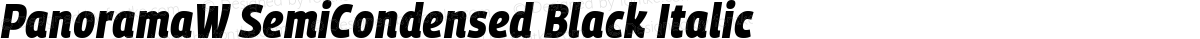 PanoramaW SemiCondensed Black Italic