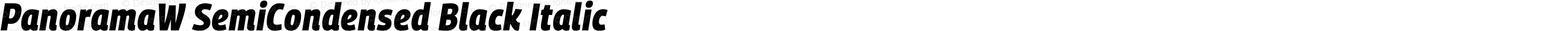 PanoramaW SemiCondensed Black Italic