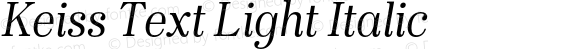 KeissText-LightItalic