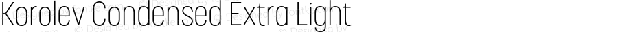 Korolev Condensed Extra Light