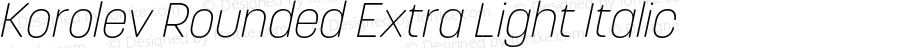 Korolev Rounded Extra Light Italic