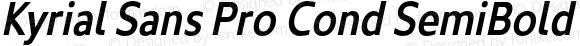 Kyrial Sans Pro SemiBold Cond Italic