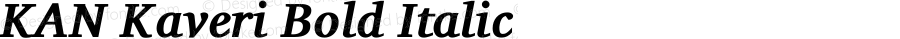 KAN Kaveri Bold Italic