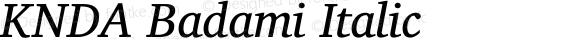 KNDA Badami Italic