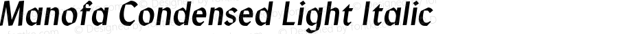 Manofa Condensed Light Italic