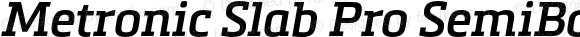 Metronic Slab Pro SemiBold Italic