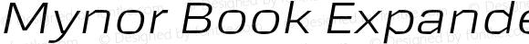 Mynor Book Expanded Italic