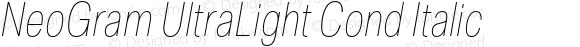 NeoGram UltraLight Cond Italic