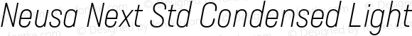 Neusa Next Std Condensed Light Italic