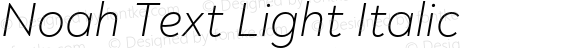 Noah Text Light Italic