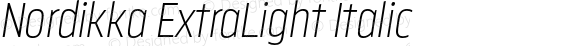 Nordikka ExtraLight Italic