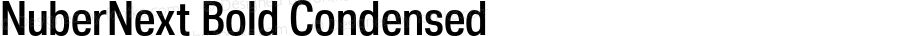 NuberNext Bold Condensed