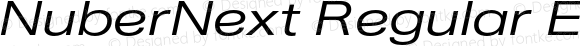 NuberNext Regular Extended Italic