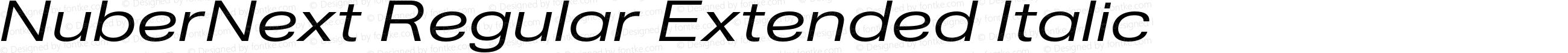 NuberNext Regular Extended Italic