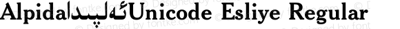 Alpida_Unicode Esliye Regular Version 4.00