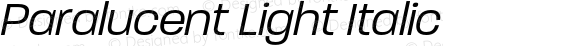 Paralucent Light Italic