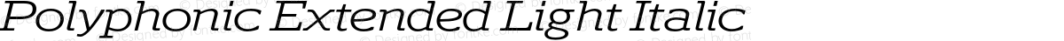 Polyphonic Extended Light Italic
