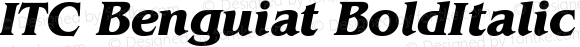 ITC Benguiat Bold Italic