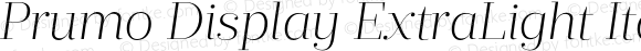 Prumo Display ExtraLight Italic