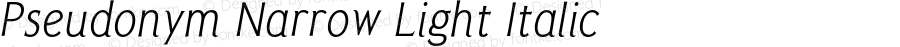 Pseudonym-NarrowLightItalic