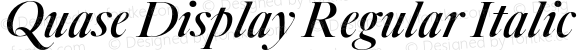 Quase Display Regular Italic