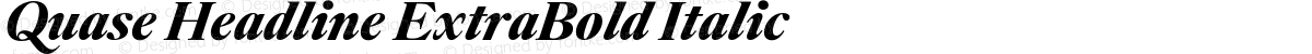 Quase Headline ExtraBold Italic