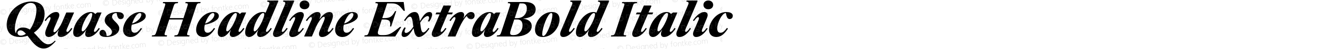 Quase Headline ExtraBold Italic