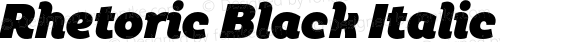 Rhetoric Black Italic