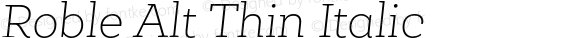 Roble Alt Thin Italic