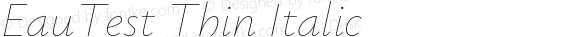 EauTest Thin Italic