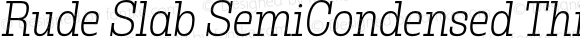 Rude Slab SemiCondensed Thin Italic