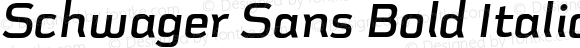 SchwagerSansBold-Italic
