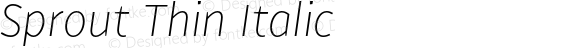 Sprout Thin Italic