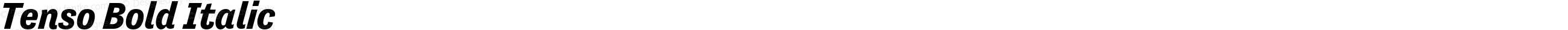 Tenso Bold Italic