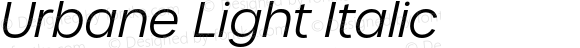 Urbane Light Italic