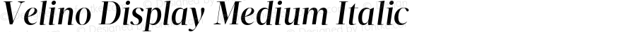 Velino Display Medium Italic