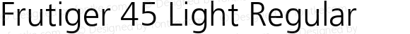 Frutiger 45 Light