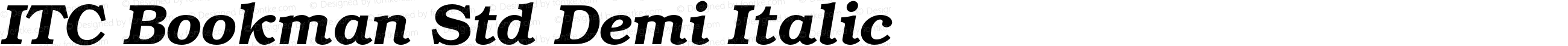 ITC Bookman Std Demi Italic