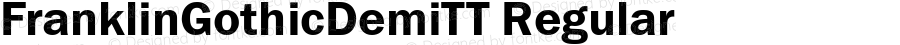 FranklinGothicDemiTT Regular Version 1.00 2003 initial release