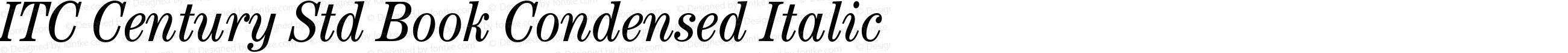 ITC Century Std Book Condensed Italic