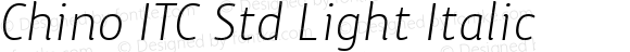 Chino ITC Std Light Italic