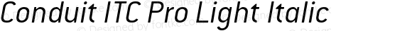 ConduitITCPro-LightItalic