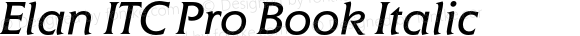 ElanITCPro-BookItalic