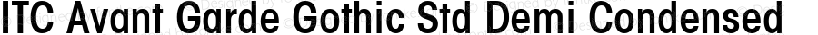 ITC Avant Garde Gothic Std Demi Condensed