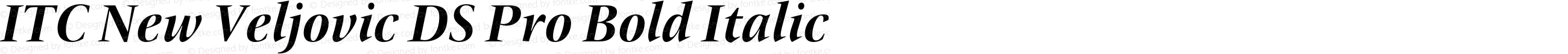 ITC New Veljovic DS Pro Bold Italic