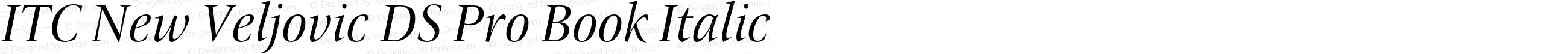 ITC New Veljovic DS Pro Book Italic